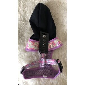 Hoodie Harness Puppy/Dog Size Medium Purple Camouflage Black Hood Reflective New